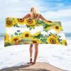 Toalla de playa de terciopelo de un solo lado para comercio exterior, toalla de baño de playa de microfibra, toalla con patrón de flores de bandera, toalla de baño, playa de verano