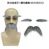 Barba de fiesta cejas barba postiza divertida accesorios para fiesta navideña actuación barba bigote barba con forma de bigote