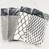 Conjunto de 4 pares de meias arrastão acima do joelho com punhos canelados, meias longas de rede sexy, conjunto de meias arrastão sedutoras europeias e americanas transfronteiriças