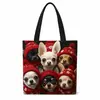 Bolsa de Lona para Gatinho Pintura a Óleo Transfronteiriça Temu Bolsa Tote de Lona com Impressão Digital Bolsa Tote para Ir ao Trabalho Compras Personalização