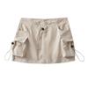 Primavera e verão y1718-23 novo estilo europeu e americano hot girl sexy cintura baixa cordão elástico bolso lateral saia de trabalho