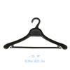 Perchas de Plástico Negras en Stock para Fábricas de Ropa, Perchas Semitransparentes para Tintorerías, Perchas para Abrigos de Mujer, Perchas de Media Pieza