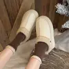 Botas de Inverno Birkenstock 2026 Botas de Neve Quentes Pantufas de Outono Inverno Pantufas de Algodão com Pelo Veludo Plus Calçados Externos Femininos Aumentador de Altura Sola Grossa