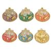 Acero inoxidable coloración al vacío degradado gota de aceite carcasa colgante accesorios para joyería DIY hechos a mano al por mayor