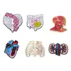 Insignia de modelado de página de título creativa de corazón y estómago, insignia de personalidad, serie de órganos humanos, broche para ropa, mochila, broche decorativo