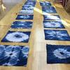 Toalla Cuadrada Pequeña Tie-Dye y Batik Algodón Puro Tela Blanca Jardín de Niños Hecho a Mano DIY Teñido con Cera Teñido Vegetal Batik Tie-Dye Tela