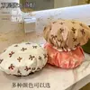 Gorro de Ducha Doble Capa de Amazon para Mujer Adulto Dibujos Animados Impermeable Engrosado para Baño Lindo Gorro de Satén para Champú Gorro de Ducha Venta al por Mayor