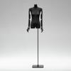 Modelo plano negro, accesorios de pecho plano, exhibición de ventana de medio cuerpo coreano, estante de exhibición de modelo de tienda de ropa de mujer, cuerpo completo