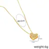 Estilo Lujo Ligero Gama Alta Circonita Micro-Pavimentada Colgante Corazón de Melocotón Accesorios Collar de Acero de Titanio Simple y de Moda Elegante Collar de Corazón