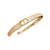 Pulseira com Fivela Redonda de Zircônia Banhada a Ouro Real 18K Luxo Acessível Pulseira de Alta Qualidade Pulseira Elegante Retrô Europeia e Americana para Mulheres
