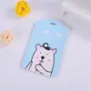 Funda protectora para tarjeta de comida de estudiante de dibujos animados de PU, cubierta para insignia de fábrica, cubierta para tarjeta de exposición, cuero suave, impresión a color de LOGO, cubierta para tarjeta de acceso