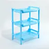 Estante de Almacenamiento Cuadrado de Tres Niveles para Baño Organizador de Cocina Estante de Almacenamiento de Plástico Estante de Piso para Almacenamiento en el Inodoro