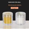 Esmalte para unhas com esfera de aço joia de unha joia de metal bola de aço mista dourada e prateada 60g contas