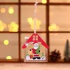 Adornos navideños de madera, artesanías, árbol de Navidad hueco con láser, pequeño colgante de madera, colgante creativo de madera pintada.