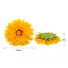 Girasol Artificial Crisantemo de Mil Capas Grande Tocado de Estilo Antiguo Bandera Cabeza Producción Estilo Jardín de Girasoles Arreglo de Patio