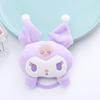 Lindo Clip de Pinza de Felpa de Dibujos Animados Kuromi Clip de Tiburón 3D para Mujeres, Diadema para Lavado de Cara y Maquillaje, Accesorio para el Cabello