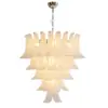 Candelabro de Lujo Ligero Estilo Francés para Sala de Estar, Candelabro Grande de Vidrio Hecho a Mano Estilo Retro Americano para Escaleras de Herradura, Luminaria para Dormitorio Principal y Comedor
