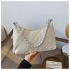 Bolsa de Ombro Transfronteiriça Corrente Romboidal Estilo Coreano Casual Versátil Bolsa Transversal Moda Cor Sólida Bolsa Têxtil Casual para o Dia a Dia para Mulheres