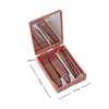 Set de 5 Piezas de Brochas de Maquillaje con Estuche Espejo Kit de Mini Brochas Cosméticas de Viaje