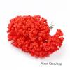 Gran flor artificial roja de espuma, flor unilateral, accesorios de fruta hechos a mano, producción de bricolaje, horquilla, flor envuelta, materiales de joyería