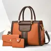 Set de Tres Piezas de Bolsos para Suegra, Bolsos Cruzados de Hombro, Maletín Texturizado de Moda 2025, Bolsos Grandes Versátiles para Mujer de Exportación