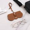 Estuche para Gafas Ins Portátil Moda Cuero Bolsa para Gafas Estuche Protector para Gafas de Sol Clip para Ojos de Niña Bolsa para Gafas de Sol de Hombre
