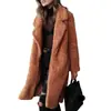 Europeu e Americano Transfronteiriço Outono e Inverno Desejo Mais Vendido Exportação Popular Manga Longa Lapela Feminino Pelúcia Tops Longos Casacos para Mulheres