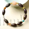 Diseño Original Xima Madera de Águila Estilo Chino Nuevo Pulsera Wenwan Raíz de Bodhi Cristal Blanco Ágata Rojo del Sur Pulsera Venta al por Mayor