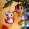 Ornamentos Pendentes de Natal de Dragão Bebê de Desenho Animado de Acrílico Fofo Transfronteiriços Decoração de Carro Boneca Presente Presente Personalizado
