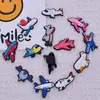 Encantos de Zuecos Infantiles de Avión de Dibujos Animados Accesorios Decorativos DIY de Goma Suave de PVC Accesorios para Zuecos en Stock Transfronterizos
