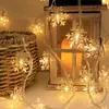 Cadena de Luces LED Luz para Árbol de Navidad Luz de Copo de Nieve Cadena de Luces de Estrella Gypsophila Decoración de Habitación Dormitorio Luz Colgante Corazón de Niña