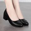 Zapatos Nuevos para Mamá 2022 Zapatos de Vestir Piel Suave Suela Suave Zapatos de Piel para Mujeres de Mediana Edad Tacón Medio para Mujer Zapatos Cómodos para el Trabajo