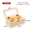 Tapa de Vidrio Transparente Caja de Madera Caja de Almacenamiento de Escritorio Caja de Empaque para Souvenirs Caja de Regalo Caja de Joyería Caja de Minerales Caja Pequeña de Madera