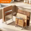 Estante Kabe de acero inoxidable 304 para tabla de cortar de cocina, estante de almacenamiento para tabla de cortar, soporte para tapa de olla y tabla de cortar en la encimera