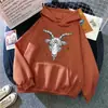 Sudadera con Estampado Gótico Misterioso Satánico de Estrella de Cinco Puntas para Mujer, Sudadera Casual de Invierno Hip-Hop Streetwear Ancha