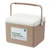 Caja térmica para acampar al aire libre, caja refrigeradora para uso en automóvil, cubo portátil comercial para almacenamiento de hielo para puestos, caja térmica de regalo y obsequio navideño