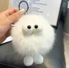 Llavero Colgante para Coche Bola de Carbón Pequeña de Piel de Zorro Ins Pelota de Felpa Decoración para Mochila Bolso Regalo Ins Estilo de Moda
