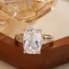 Anillos Populares Europeos y Americanos Transfronterizos para el Día de San Valentín Incrustados con Circonita, Joyería Sencilla y de Moda, Anillos Chapados en Plata Más Vendidos al por Mayor