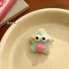 Bonito Pasador de Estrella de Nariz Redonda Pasador de Felpa Dulce Pinza de Pato Japonesa Chica Divertida Feo Lindo Adorno para Cabeza de Otoño e Invierno