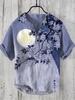 Estación Internacional AliExpress Transfronterizo Verano Vacaciones en la Playa Casual Camisa Slub con Cuello en V de 3 Hebillas Manga Corta para Hombre