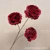 Rosa Austin de Três Cabeças Rosa Búlgara Arranjo de Flores para Casamento Adereços para Fotografia Arranjo de Flores Rosa Decorativa