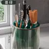 Estante de Almacenamiento Giratorio para Cuchillos Estilo Japonés Portapalillos Multifuncional Gadget Doméstico Integrado Soporte para Cuchillos