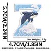 Suministro Transfronterizo de Parches Bordados de Ballena Linda de Dibujos Animados y Ola con Letras Inglesas, Parches Azules de Ola para Ropa