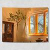 Tela de Fondo para Ventana con Vista al Mar Estilo ins Fresca Habitación Dormitorio Mesita de Noche Dormitorio Vivienda de Alquiler Renovación Casa de Huéspedes Decorativa Tela de Pared Tapiz