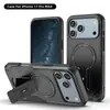 Adequado para Apple 18Promax Bundesliga Suporte Magnético Oculto Capa de Celular Iphone16 Capa Protetora Anti-Queda 14