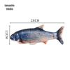 Brinquedo de Pelúcia para Morder de Erva-do-Gato Peixe Boneca Almofada Varinha para Provocar Gato Brinquedo Realista de Peixe para Gato de Estimação