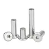 Parafusos de Fixação de Aço Inoxidável 304, Cabeça Chata, Chanfrado, Soquete Hexagonal, Parafusos de Travamento, Parafusos Macho e Fêmea, Rebites M3M4M5M6
