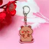 Llavero de Cobaya de Dibujos Animados Capibara Lindo Acrílico Doble Cara Llavero Accesorio para Bolso Colgante Pequeño Venta al Por Mayor