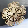 Accesorios para Joyería Hecha a Mano DIY 24K 32*32mm Cobre Flor Tridimensional Pieza para Pasador Broche Material de Novia A446