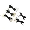 Accesorio de lazo de malla de lunares estilo coreano, accesorio para el cabello de color contrastante blanco y negro, material de bricolaje, decoración versátil de alta gama